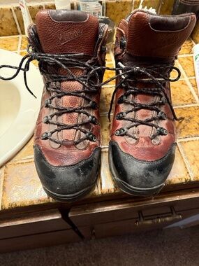 Danner Brown and Black Leather Hiking Boots